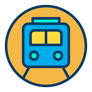 tren web simgesi basit tasarım