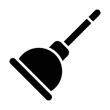 Tesisatçı minimalist vektör simgesi beyaz üzerine izole edildi 