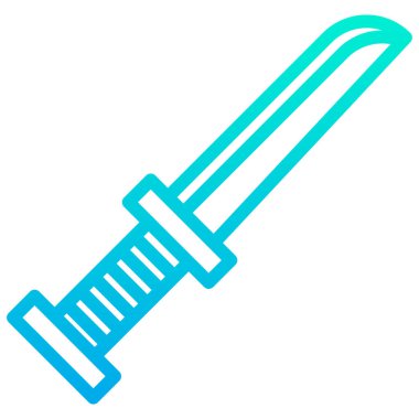 Basit bıçak simgesi, vektör illüstrasyonu