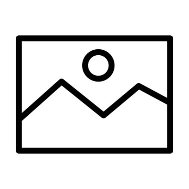 resim simgesi, beyaz üzerinde izole edilmiş minimalist vektör