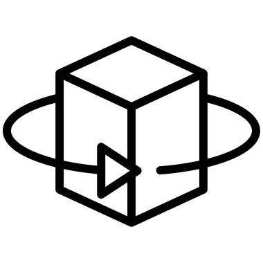 Küp molekülü. Web simgesi basit vektörü 