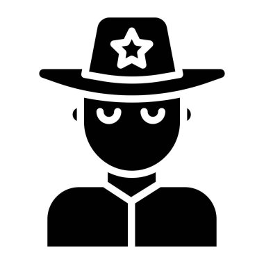 Şapkalı adam, vektör çizimi.