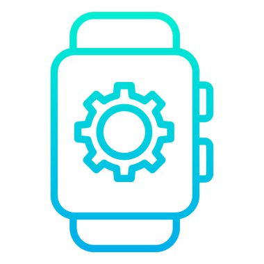 Basit Smartwatch simgesi, vektör illüstrasyonu