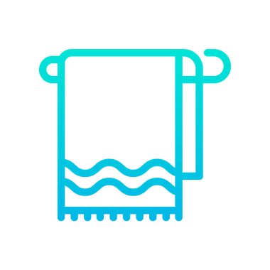 Havlu. Web simgesi vektör illüstrasyonu