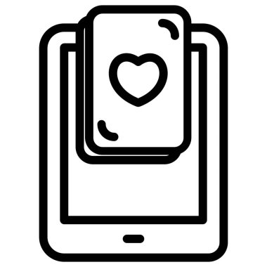 Tablet basit simgesi, vektör çizim