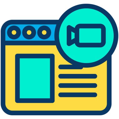 Tarayıcı. Web simgesi basit illüstrasyon