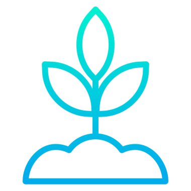 Filizlenme minimalist vektör simgesi beyaz üzerinde izole