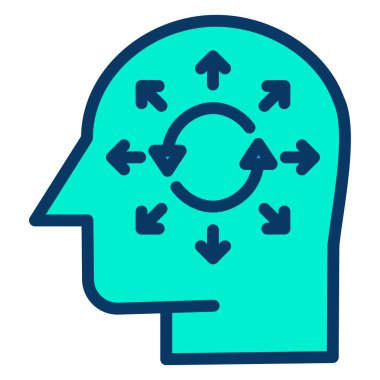 Sürecin minimalist vektör simgesi beyaza izole edildi 