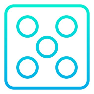 noktalı çerçeve vektör simgesinin solunda. Stil yuvarlak kare düğmedeki düz bir semboldür, pürüzsüz mavi