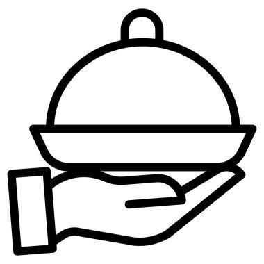 Basit yiyecek simgesi, vektör illüstrasyonu