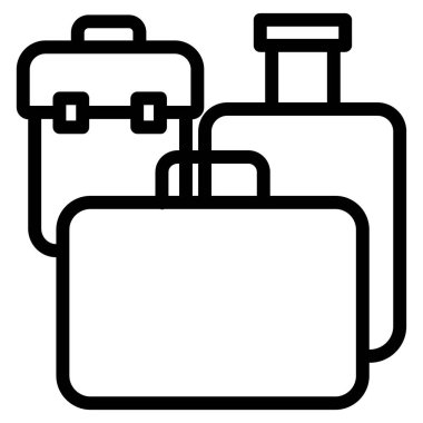 Bagaj vektörü basit illüstrasyon