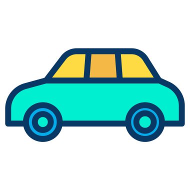 - Araba. Web simgesi basit illüstrasyon