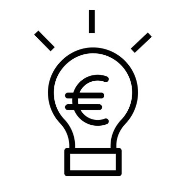 Avro para birimi kavramı basit sanat vektörü illüstrasyonu 