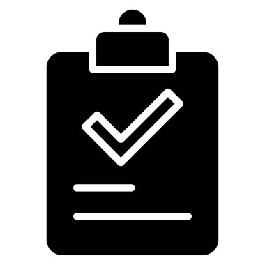 Kontrol listesi. Web simgesi basit illüstrasyon