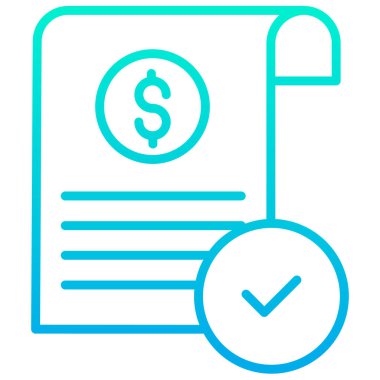 Fatura. Web simgesi basit illüstrasyon