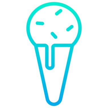 dondurma, yaz konsepti, vektör çizimi