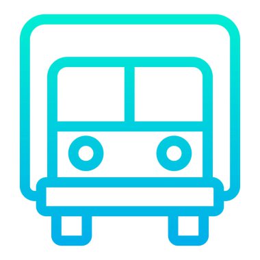 Basit kamyon simgesi, vektör illüstrasyonu