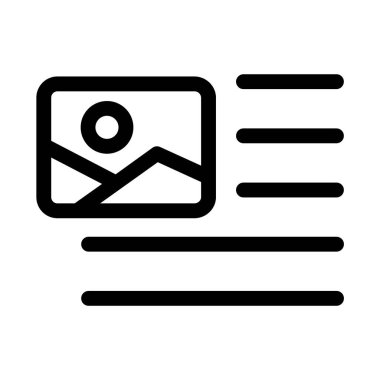 Basit resim simgesi, vektör illüstrasyonu