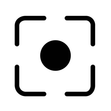 fotoğrafçılık kamerası odaklanma, vektör simgesi, basit illüstrasyon 