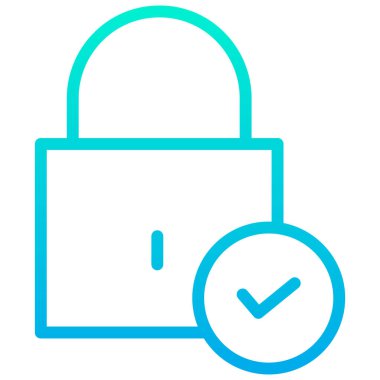 Kilit. Web simgesi basit illüstrasyon