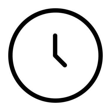 Saat. Web simgesi basit tasarım