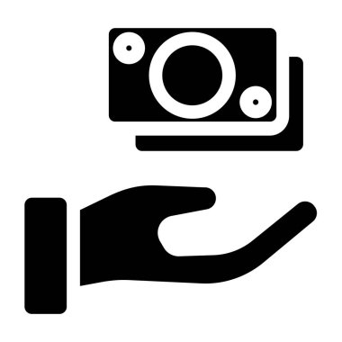 Para için. Web simgesi basit illüstrasyon