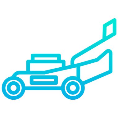 Çim biçme makinesi. vektör illüstrasyonu