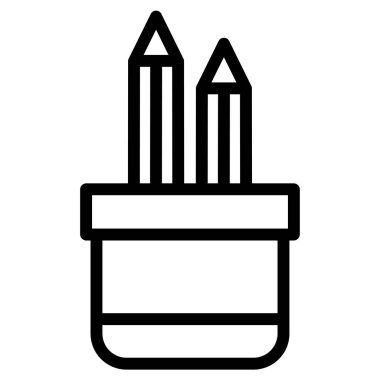 Sanat kalemleri. Web simgesi, vektör basit illüstrasyon