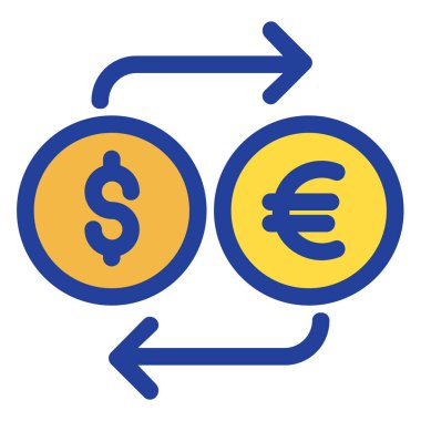 Avro para birimi kavramı basit sanat vektörü illüstrasyonu 