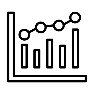 Basit iş grafik simgesi, vektör illüstrasyonu