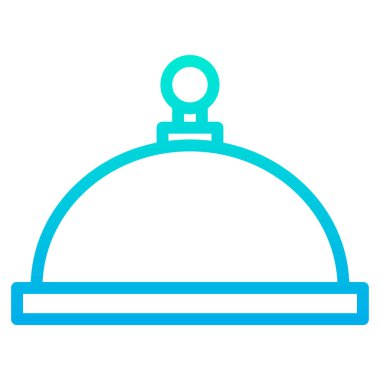 Cloche, yemek ve restoran ikonu. vektör illüstrasyonu