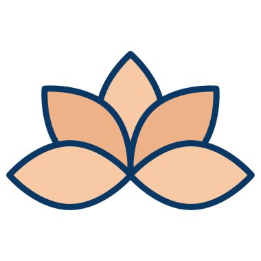 Lotus web simgesi basit vektör illüstrasyonu
