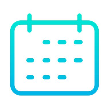 Beyaz arkaplan üzerindeki basit takvim vektör resimlemesi