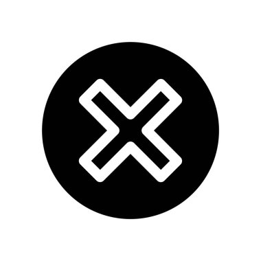 İptal et. Web simgesi basit illüstrasyon