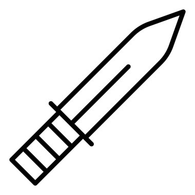 Basit bıçak simgesi, vektör illüstrasyonu