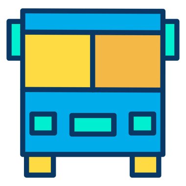 Otobüs. Web simgesi basit illüstrasyon