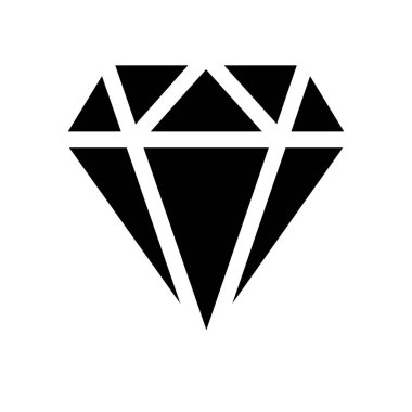 Elmas ikonu. düz tasarım biçimi