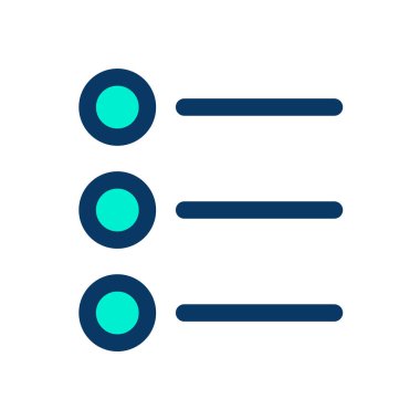 Simge vektör illüstrasyonunu listele