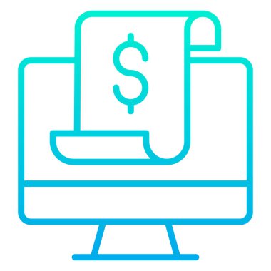 iş ve finans düz vektör simgesi 