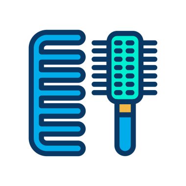 Beyaz arkaplanda basit fırça vektör resimleme