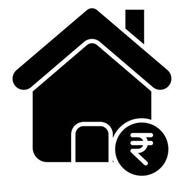 Ev. Web simgesi basit illüstrasyon