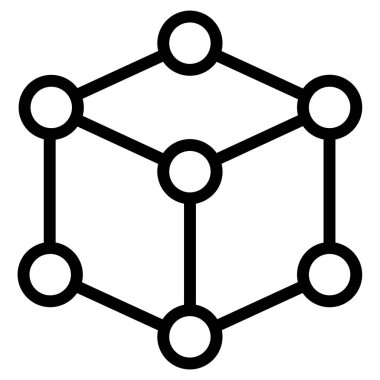 Molekül. Web simgesi basit tasarım
