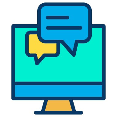 Sohbet kavramı basit sanat vektörü illüstrasyonu 