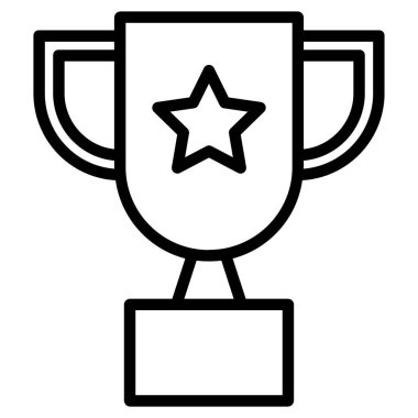 kupa ikonu vektör illüstrasyonu