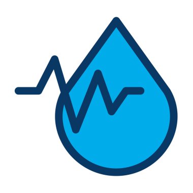 Tıbbi bir ikonun vektör çizimi. Kan!