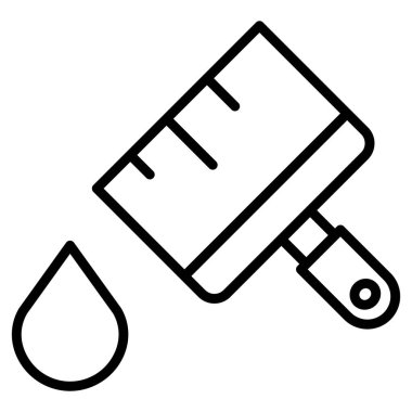 Beyaz arkaplanda basit fırça vektör resimleme