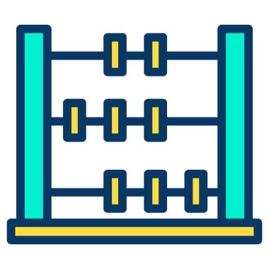 Abaküs. Web simgesi basit illüstrasyon