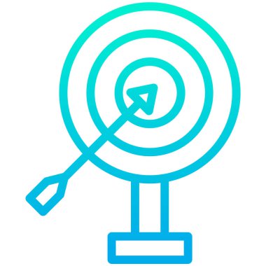 ok ikonlu hedef. vektör illüstrasyonu