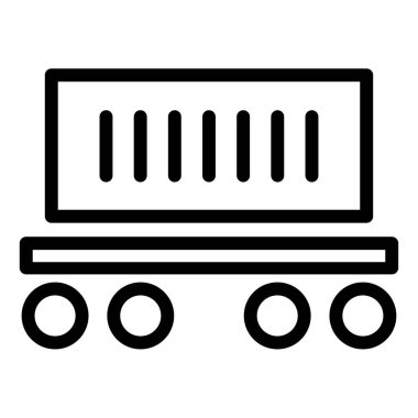 Konteynır. Web simgesi basit illüstrasyon