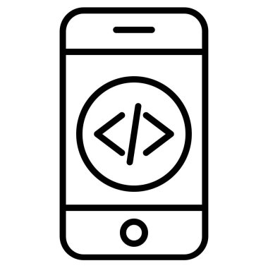 Smartphone Simgesi, vektör illüstrasyonu